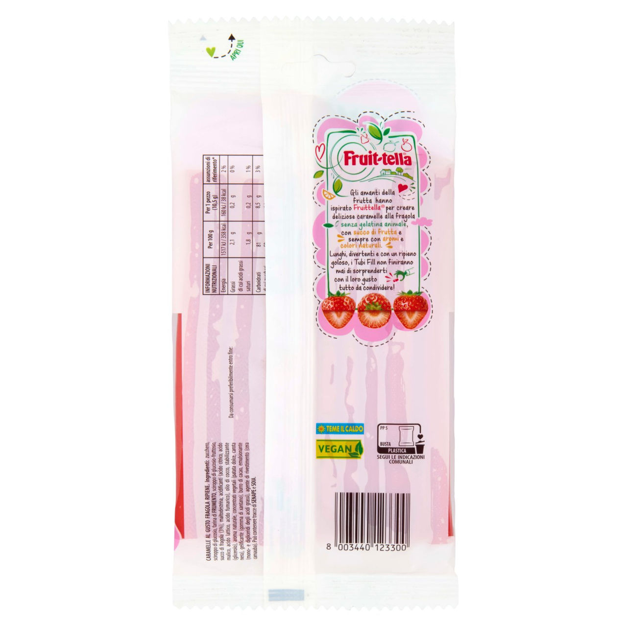 Fruit-tella Tubi Fill 125 g