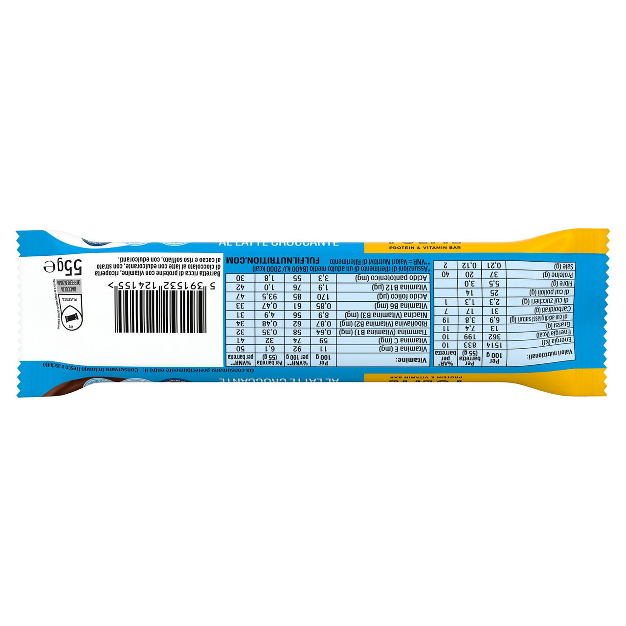 Fulfil Protein and Vitamin Bar barretta proteica Cioccolato al Latte Croccante 55g