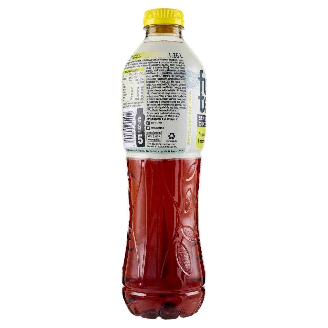 FUZE TEA Limone e Lemongrass Zero PET 1,25L