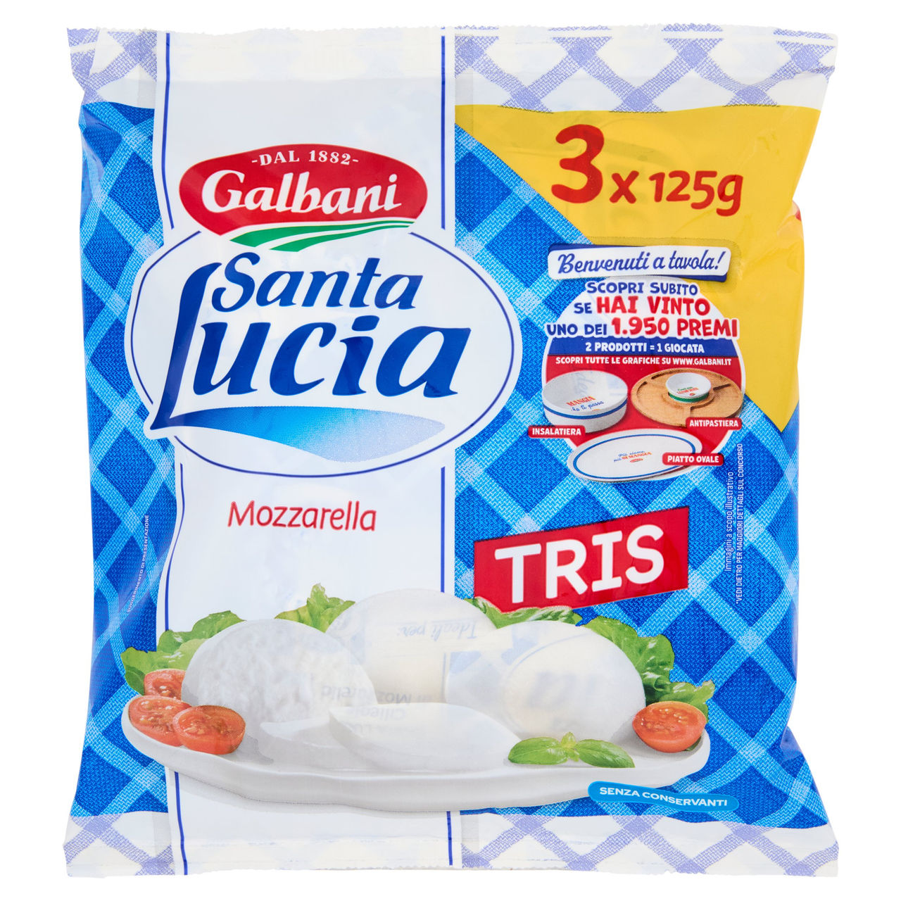 Galbani Santa Lucia Mozzarella Tris 3 x 125 g