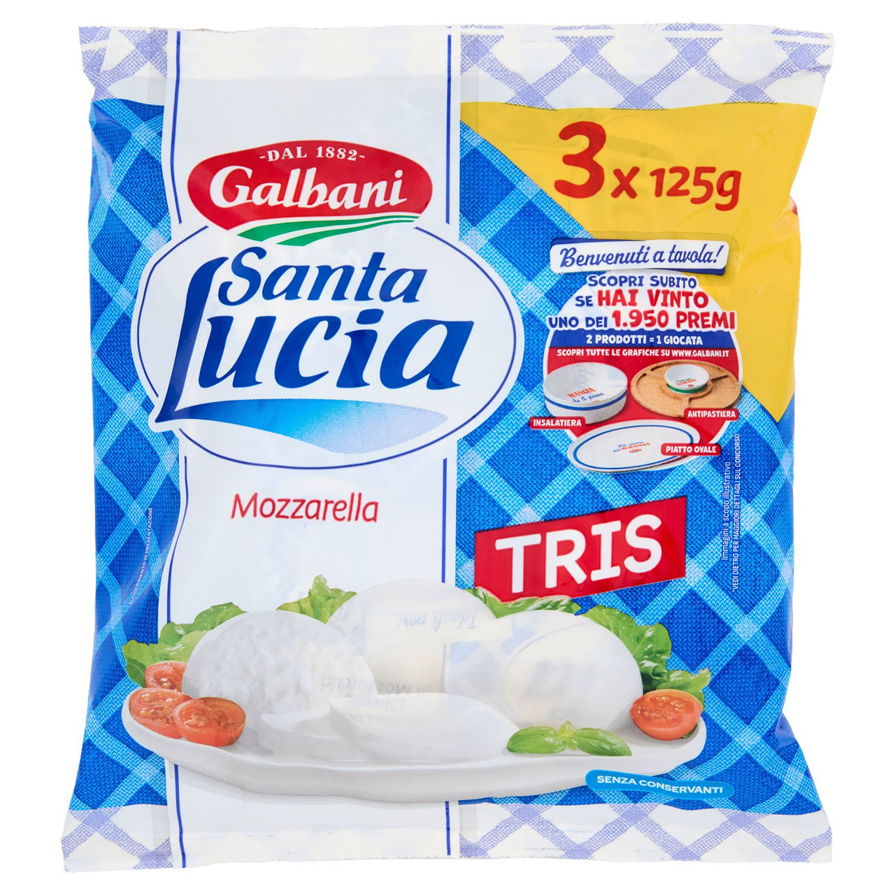 Galbani Santa Lucia Mozzarella Tris 3 x 125 g