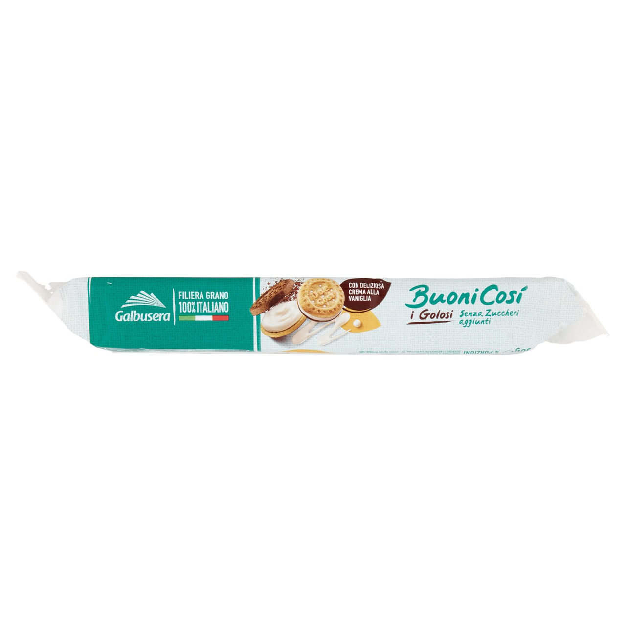 Galbusera BuoniCosì Senza Zuccheri aggiunti i Golosi con Deliziosa Crema alla Vaniglia 4 Snack 160 g