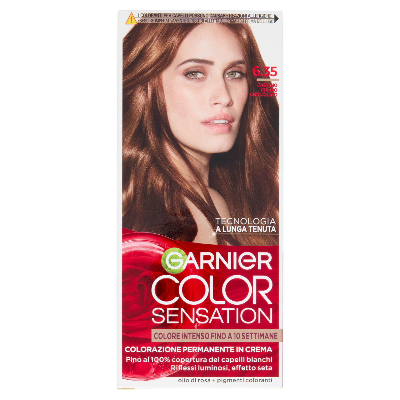 Garnier Color Sensation Colorazione Permanente in Crema 6.35 Castano Chiaro Cioccolato