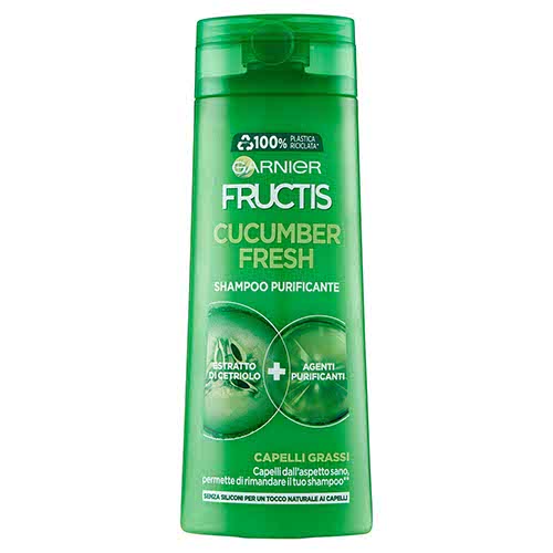 Garnier Fructis Pure Non-Stop Cucumber Fresh Capelli Grassi Shampoo Fortificante 250 ml