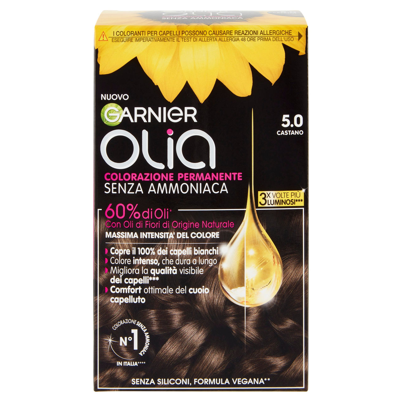 Garnier Olia Tinta Capelli, Senza Ammoniaca, Brown 50