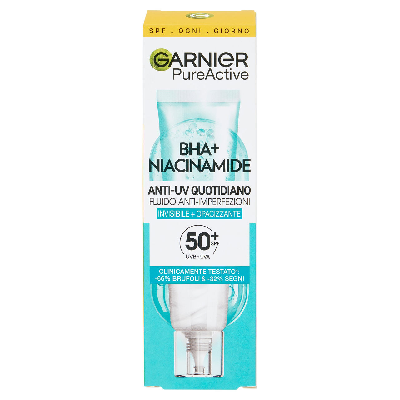 Garnier PureActive Anti-UV Fluido Quotidiano Anti-Imperfezioni, SPF 50  40 ml
