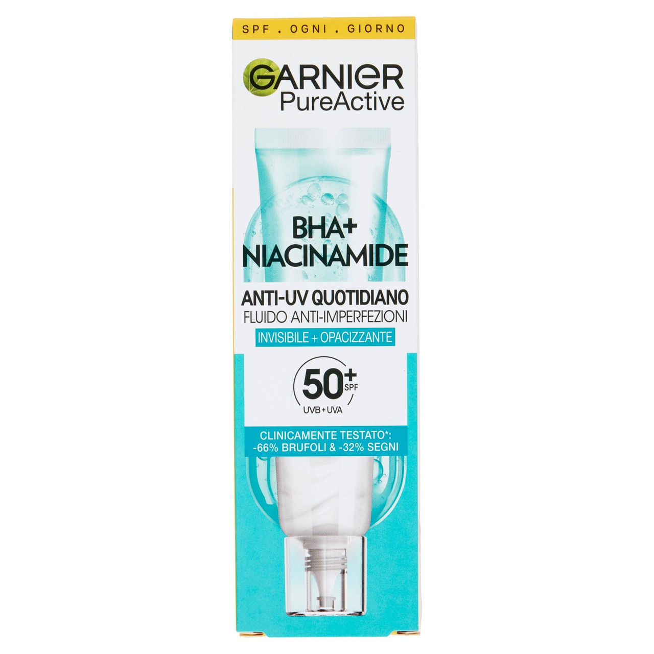 Garnier PureActive Anti-UV Fluido Quotidiano Anti-Imperfezioni, SPF 50  40 ml