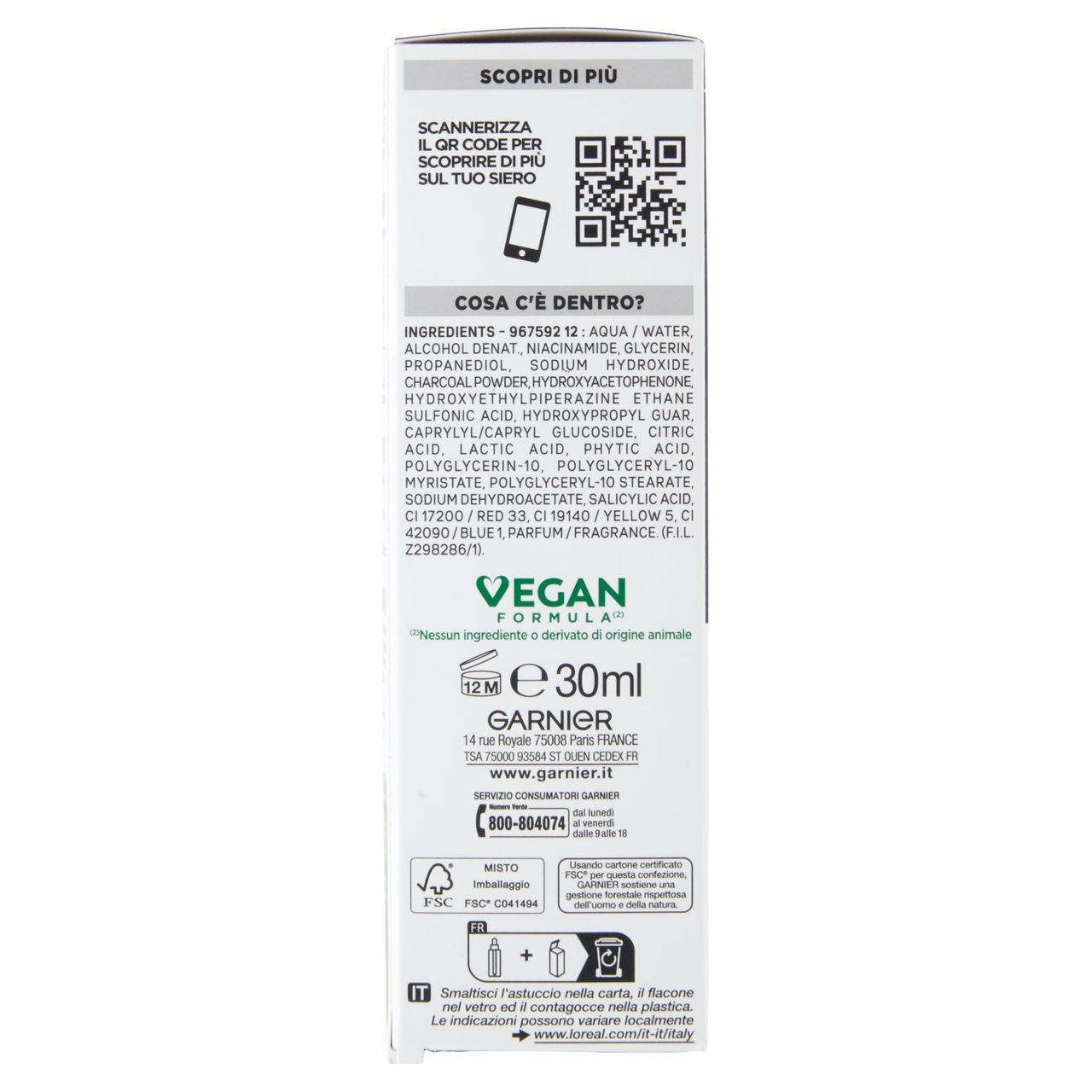 Garnier PureActive, Siero AHA BHA Anti-Imperfezioni, 30 ml