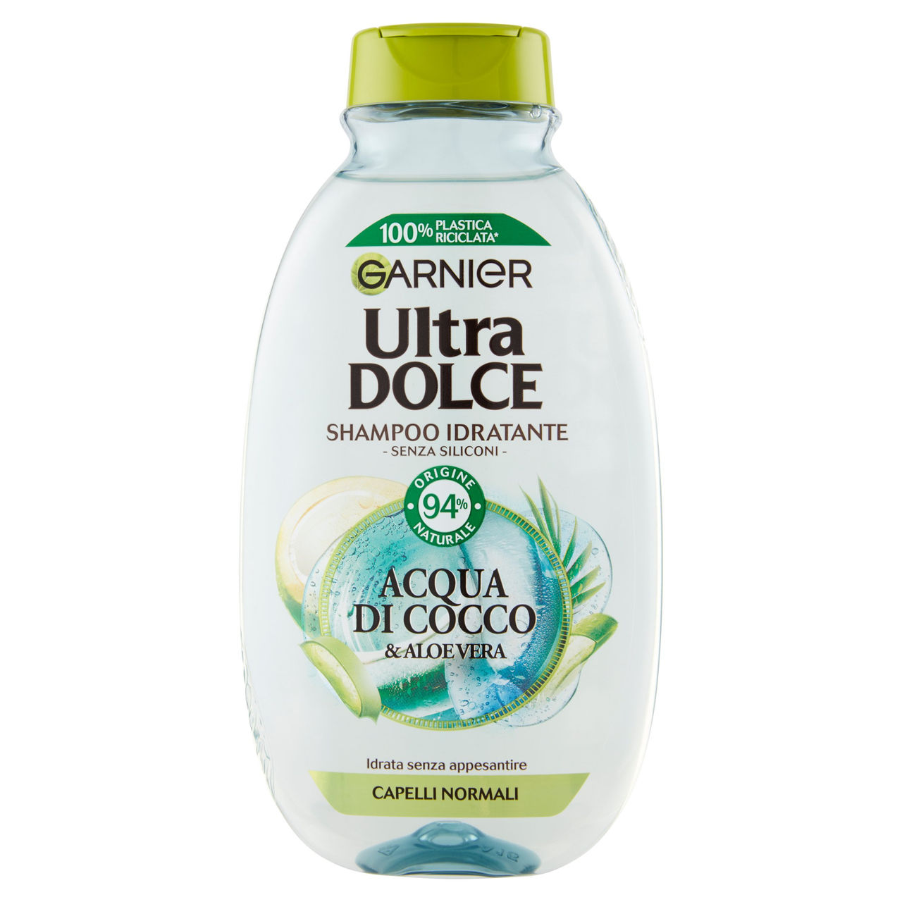 Garnier Shampoo Ultra Dolce Acqua di Cocco e Aloe Vera, Idrata i Capelli senza Appesantire, 250 ml