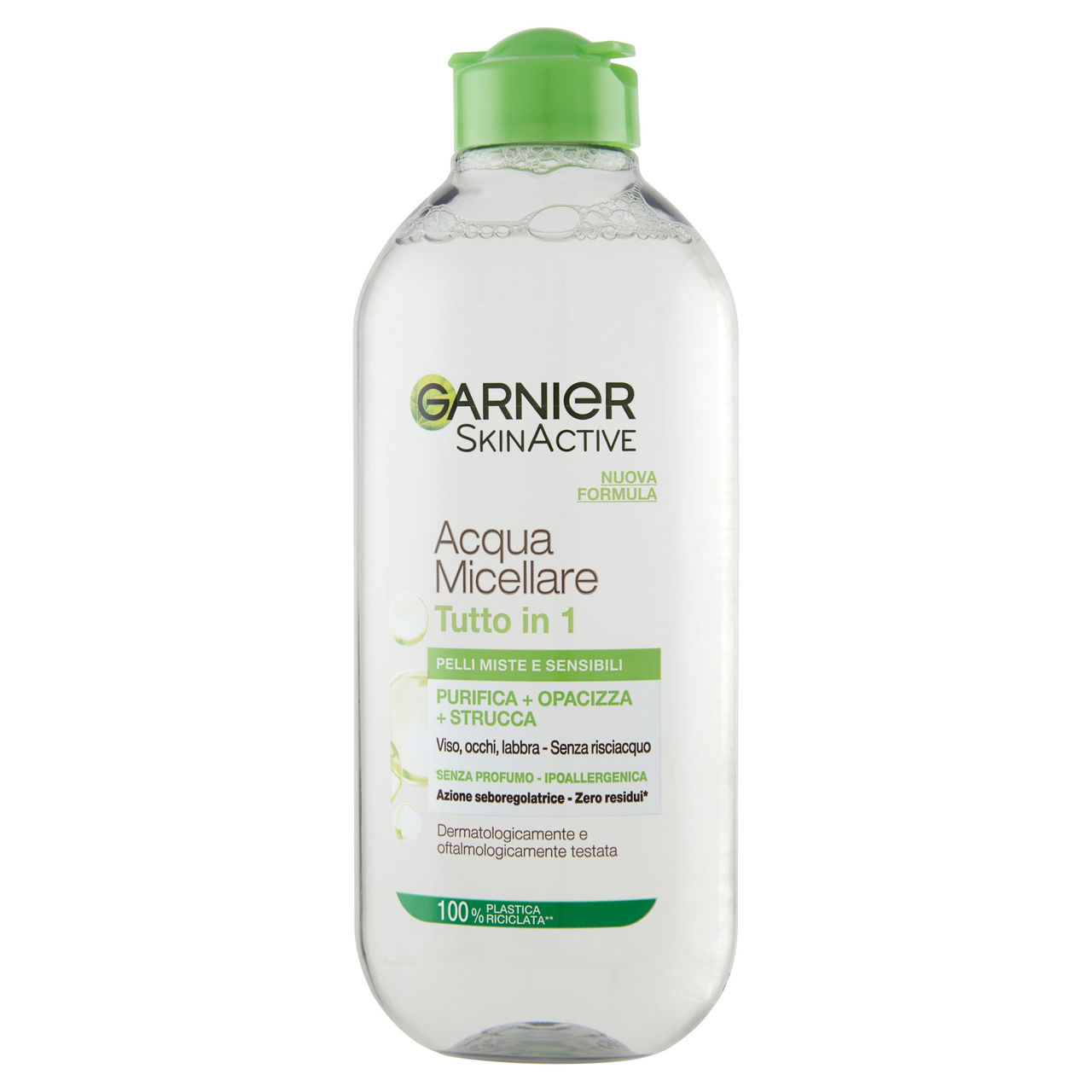 Garnier SkinActive Acqua Micellare Pelli Miste e Sensibili, Strucca, Purifica ed Opacizza, 400 ml