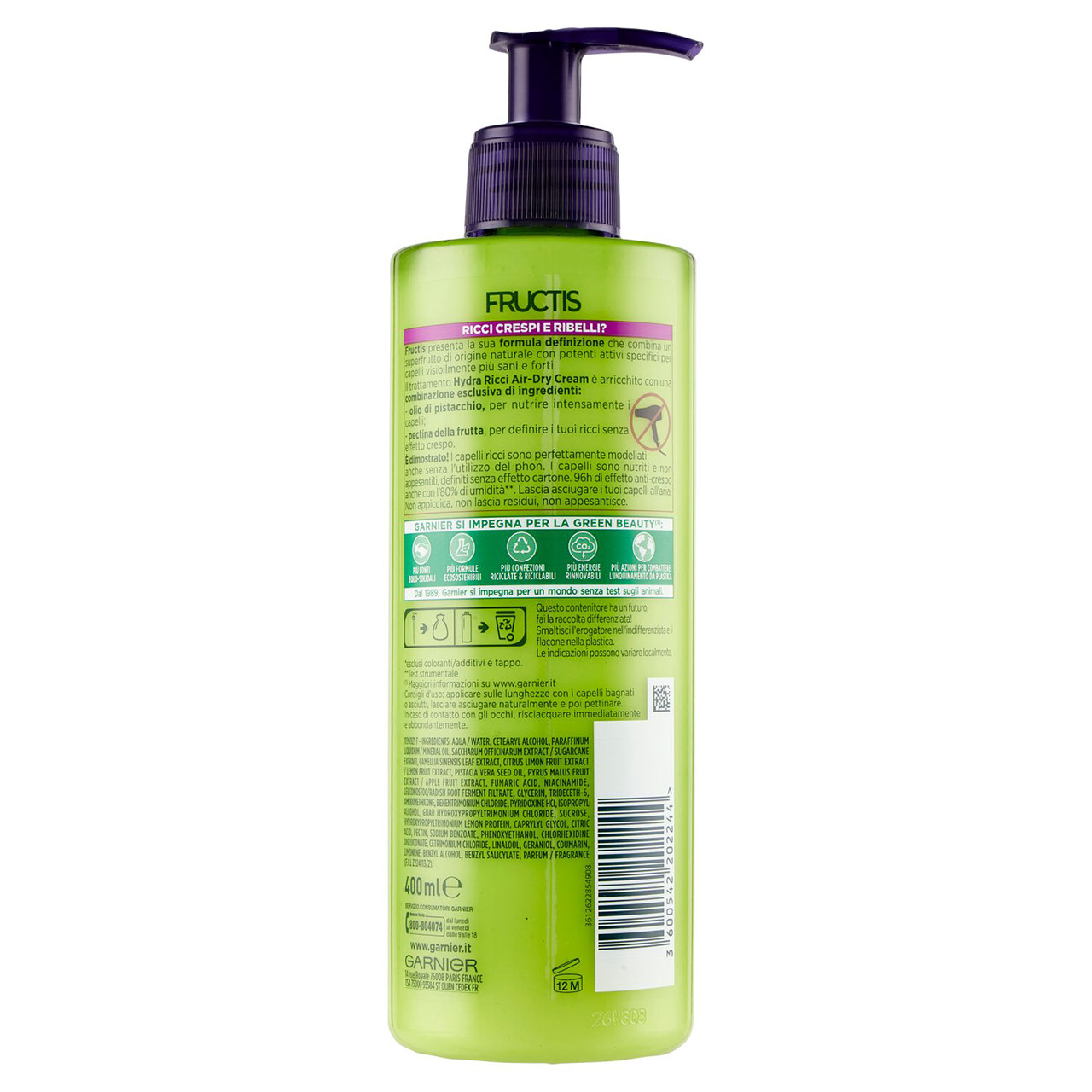 Garnier Trattamento Fructis Hydra Ricci Contouring, per Capelli Ricci Tendenti al Crespo, 400 ml