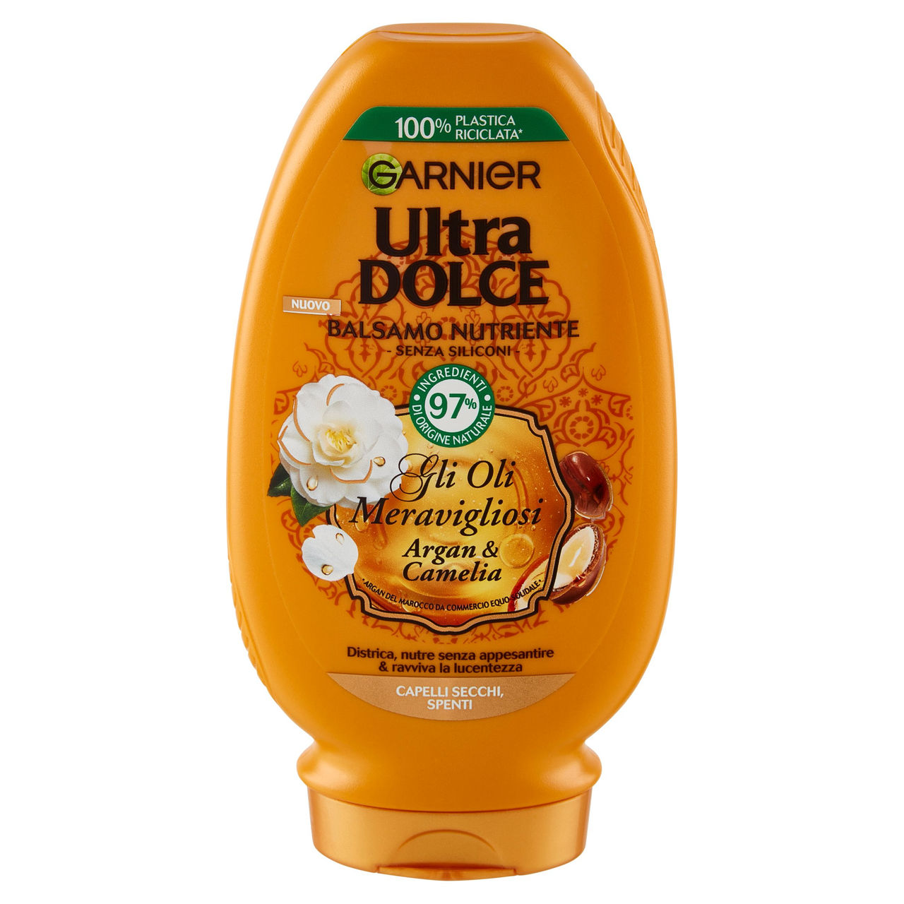 Garnier Ultra Dolce Balsamo Meraviglioso all'olio d'argan e di camelia per capelli secchi, 200 ml