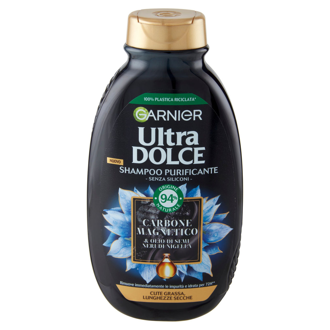 Garnier Ultra Dolce Shampoo Purificante e Idratante Carbone Magnetico, 250 ml