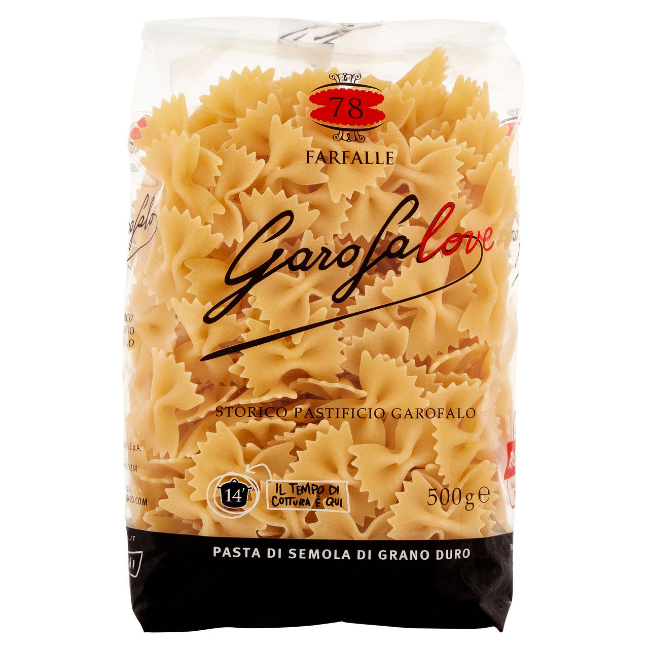 Garofalo Farfalle 78 Pasta di Semola di Grano Duro 500 g