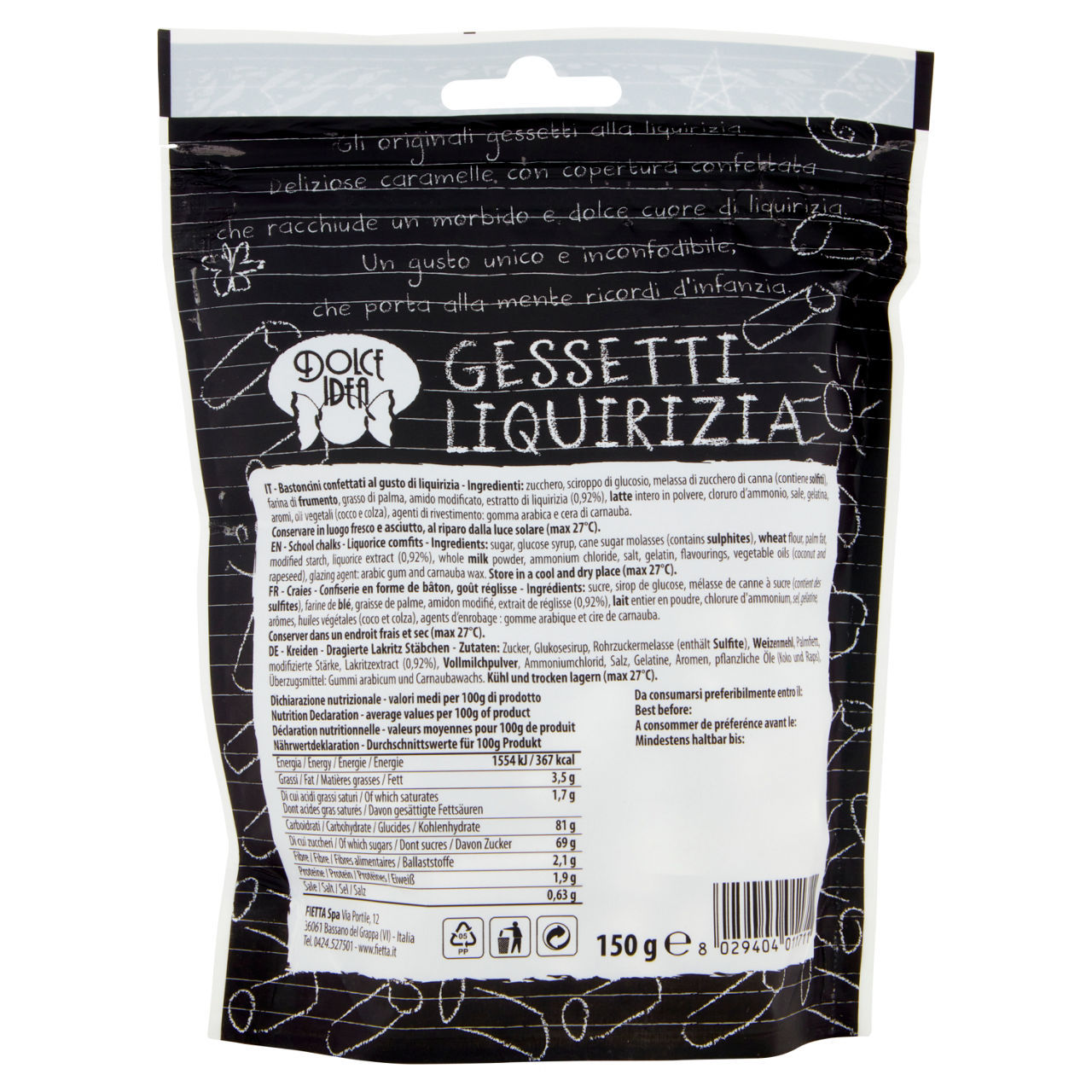 gessetti liquirizia dolce idea  150 g