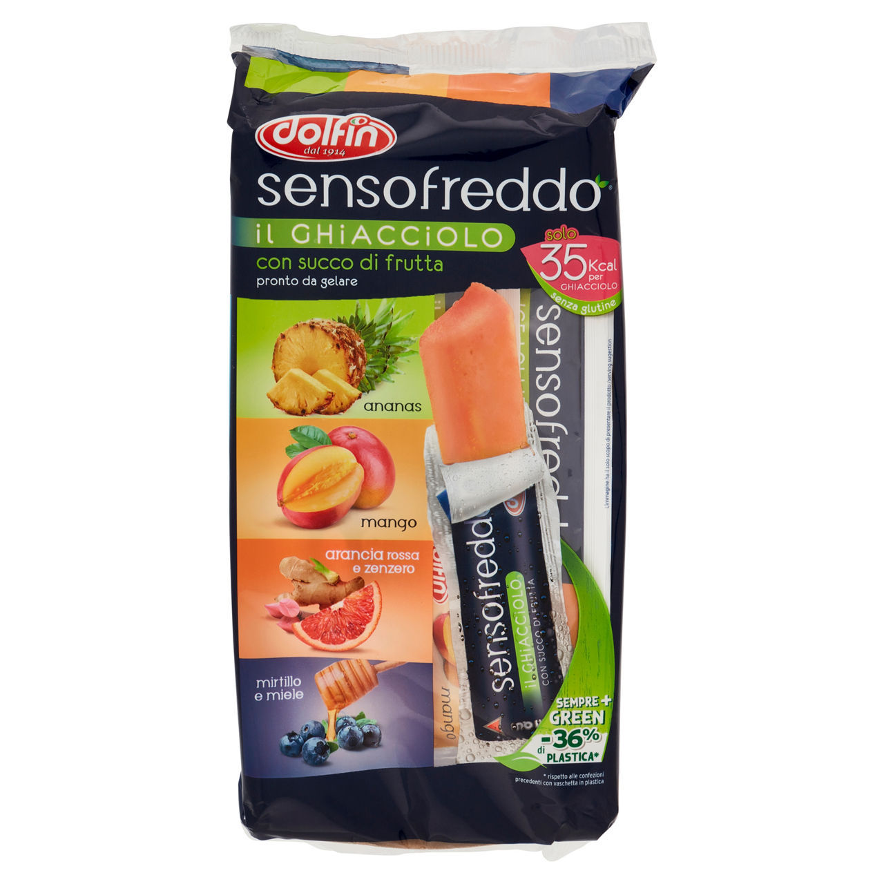 Ghiacciolo Sensofreddo Dolfin green 420 ml