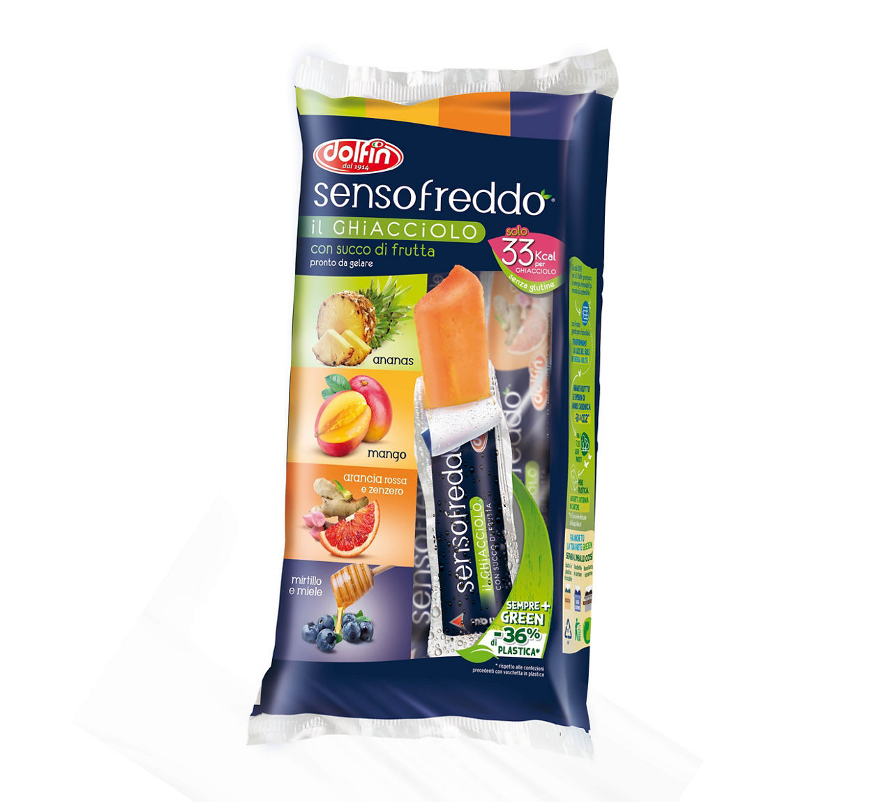Ghiacciolo Sensofreddo Dolfin green 420 ml