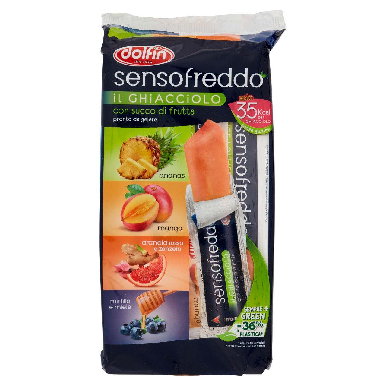 Ghiacciolo Sensofreddo Dolfin green 420 ml