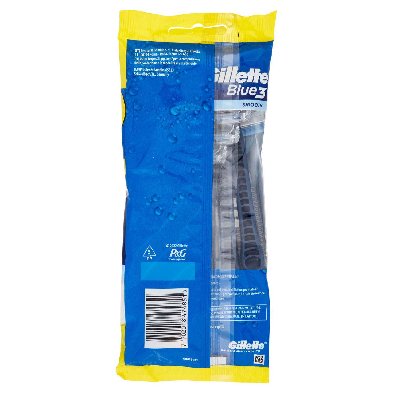 Gillette Rasoio Uomo Blue3 Smooth Usa e Getta a 3 Lame, Confezione da 4 rasoi 2 Gratis = 6 Rasoi