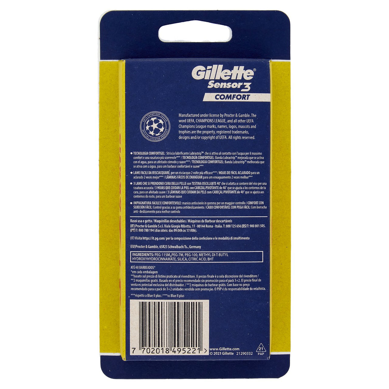 Gillette Sensor3 Comfort Usa e Getta 3 2 Gratis
