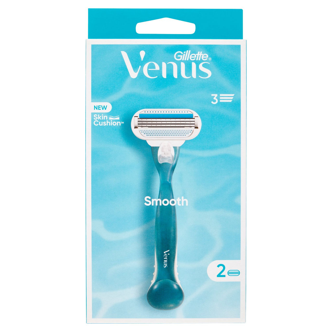Gillette Venus Rasoio Donna Smooth a 3 Lame, 1 Manico   2 Lamette Donna