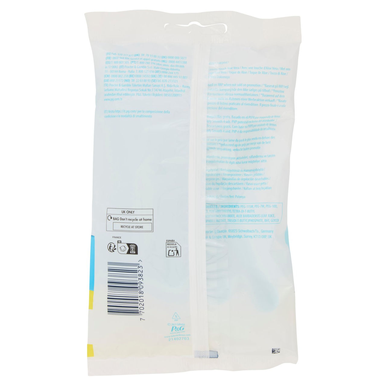 Gillette Venus Simply Smooth Rasoio Donna Usa e Getta a 2 Lame 4 Rasoi   2 Gratis = 6 Rasoi