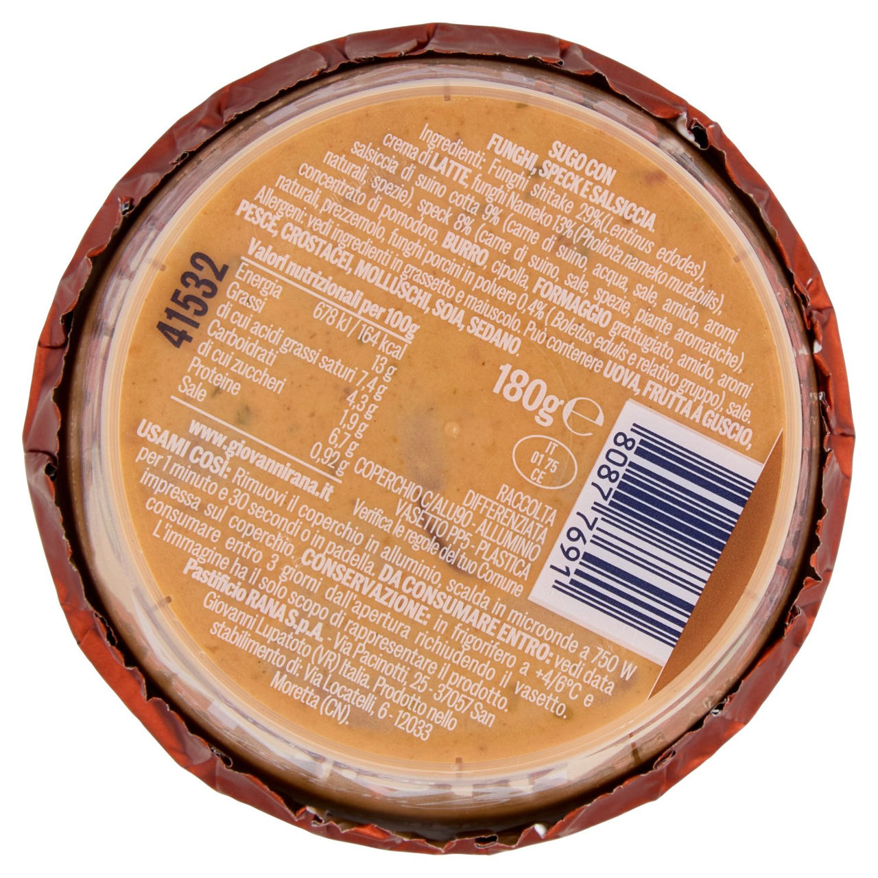 Giovanni Rana Boscaiola Sugo Fresco 180 g