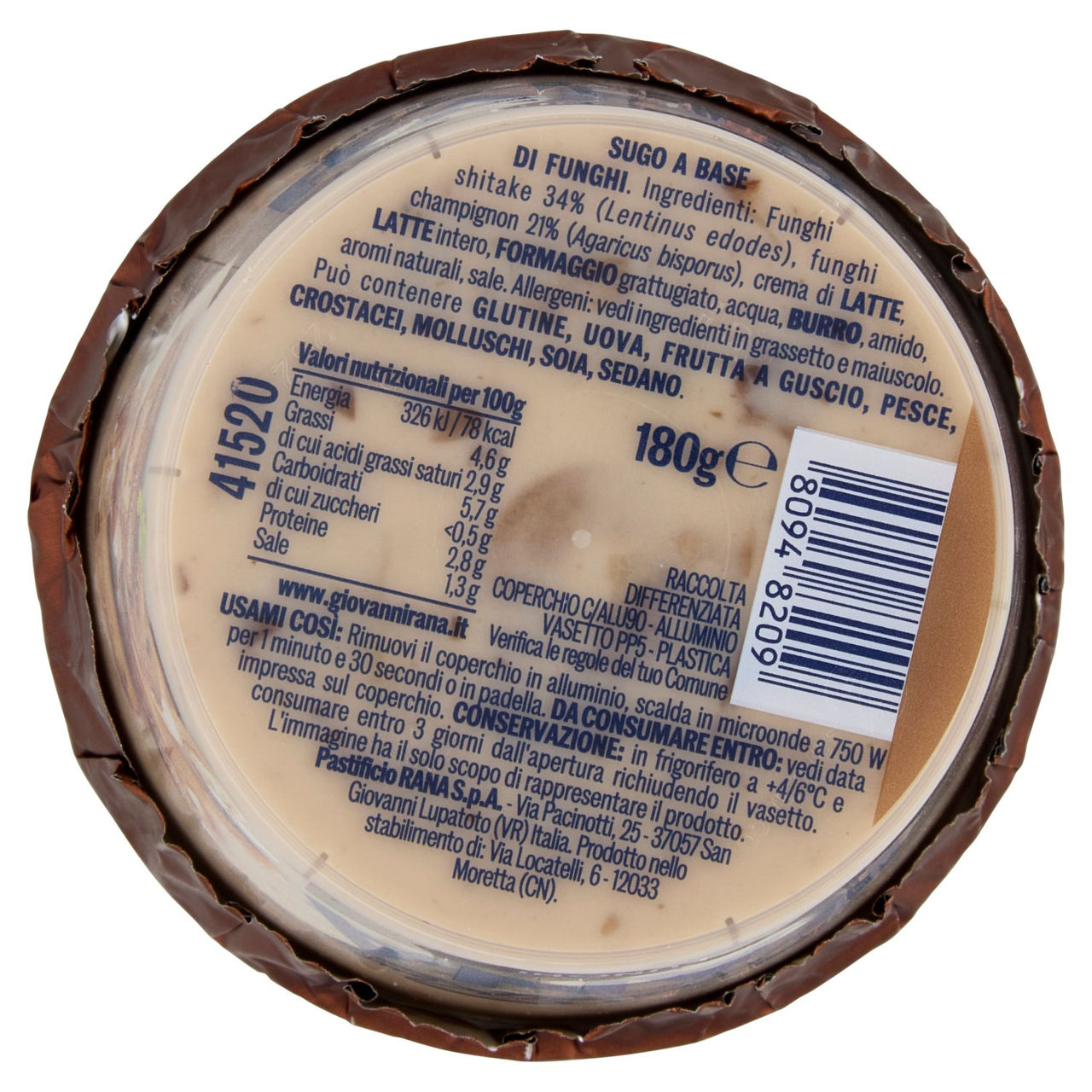 Giovanni Rana Funghi Sugo Fresco 180 g