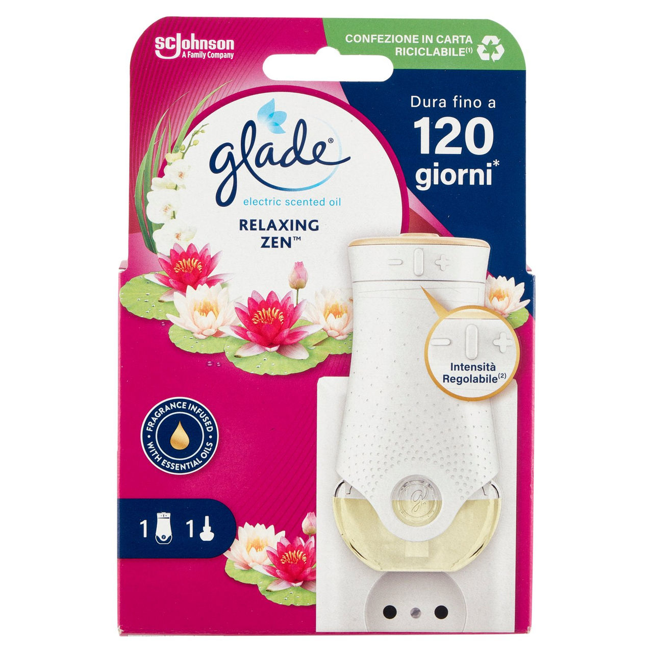 Glade liquido elettrico Profumatore per Ambienti con Olii Essenziali, Fragranza Relaxing Zen 20ml