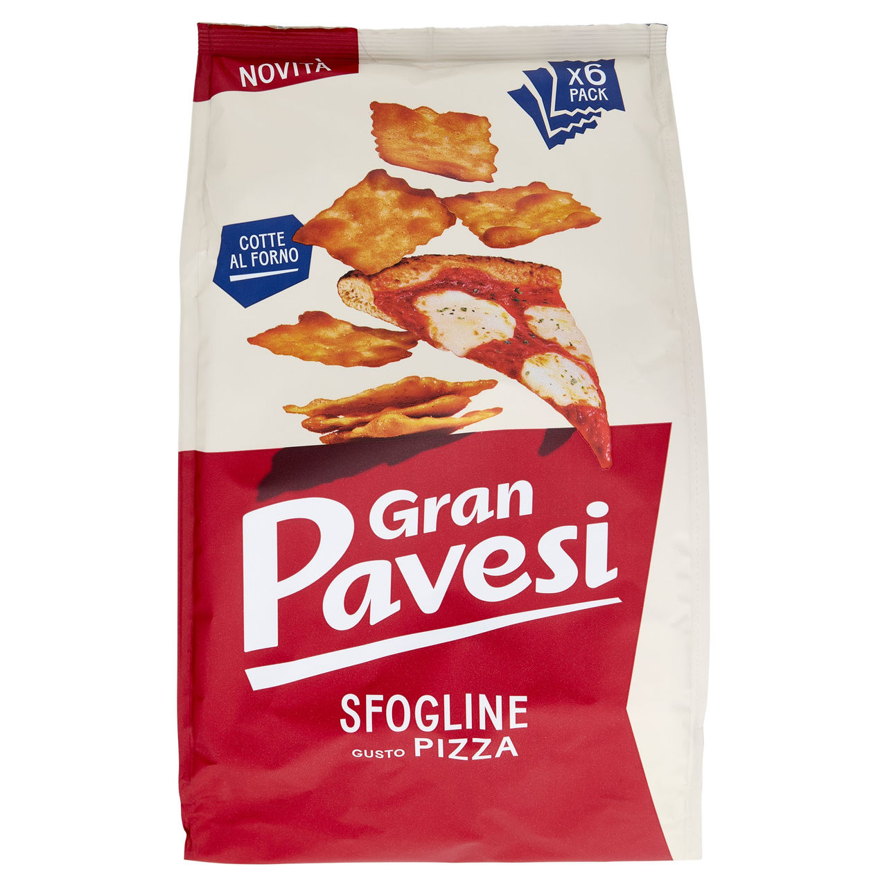 Gran Pavesi Sfogline Gusto Pizza Snack Cotte al Forno 6 Pacchetti 180g