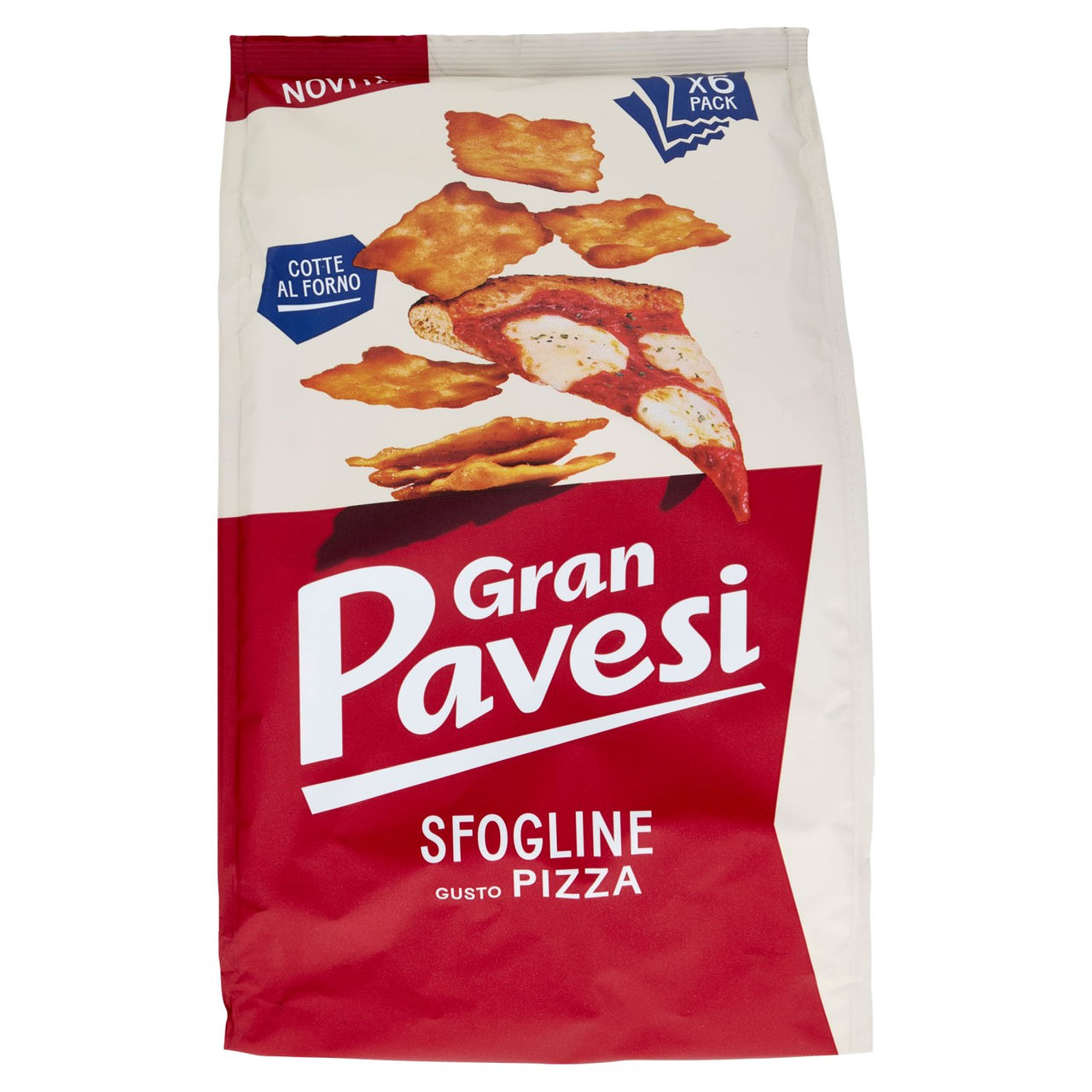 Gran Pavesi Sfogline Gusto Pizza Snack Cotte al Forno 6 Pacchetti 180g