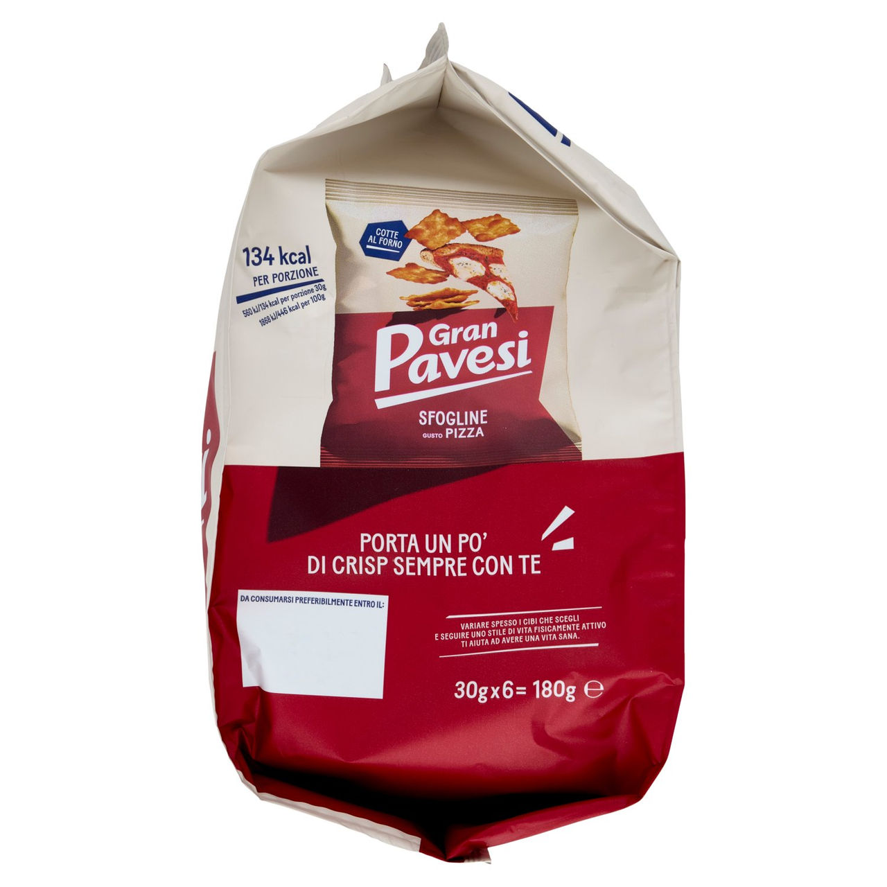 Gran Pavesi Sfogline Gusto Pizza Snack Cotte al Forno 6 Pacchetti 180g