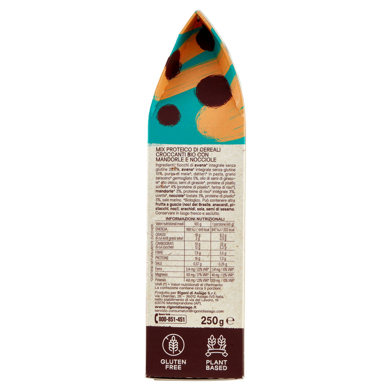 Granola Natu' Proteica Mandorle e Nocciole 250 g