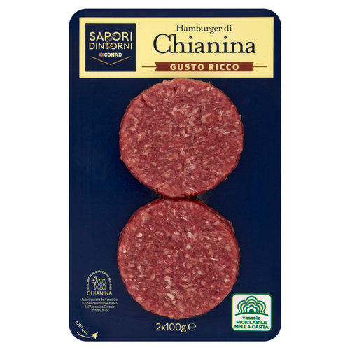 Hamburger di Chianina Gusto Ricco 2 x 100 g Sapori & Dintorni Conad