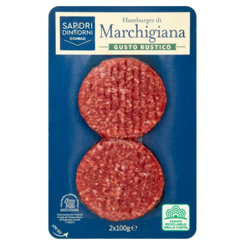 Hamburger di Marchigiana Gusto Rustico 2 x 100 g Sapori & Dintorni Conad