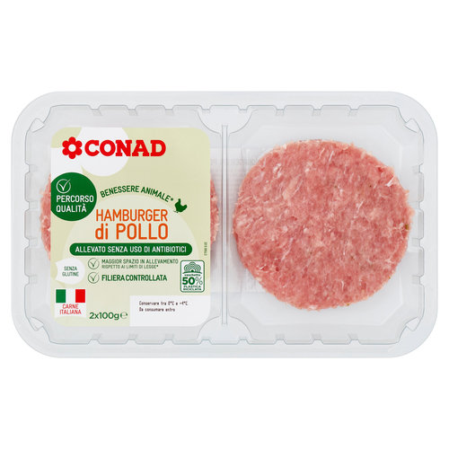 Hamburger di Pollo 200 g Percorso Qualità Conad