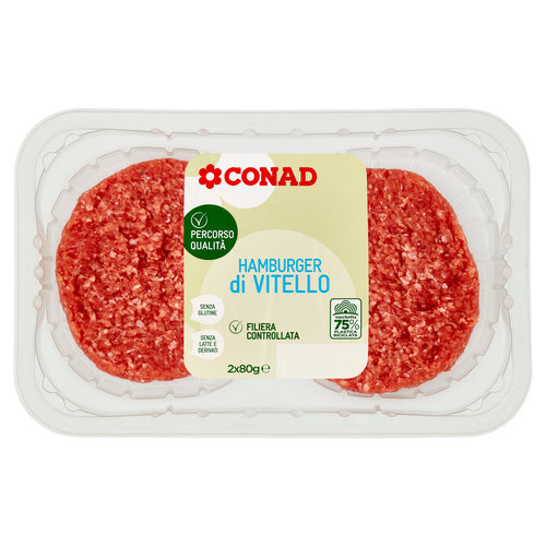Hamburger di Vitello 2 x 80 g Percorso Qualità Conad