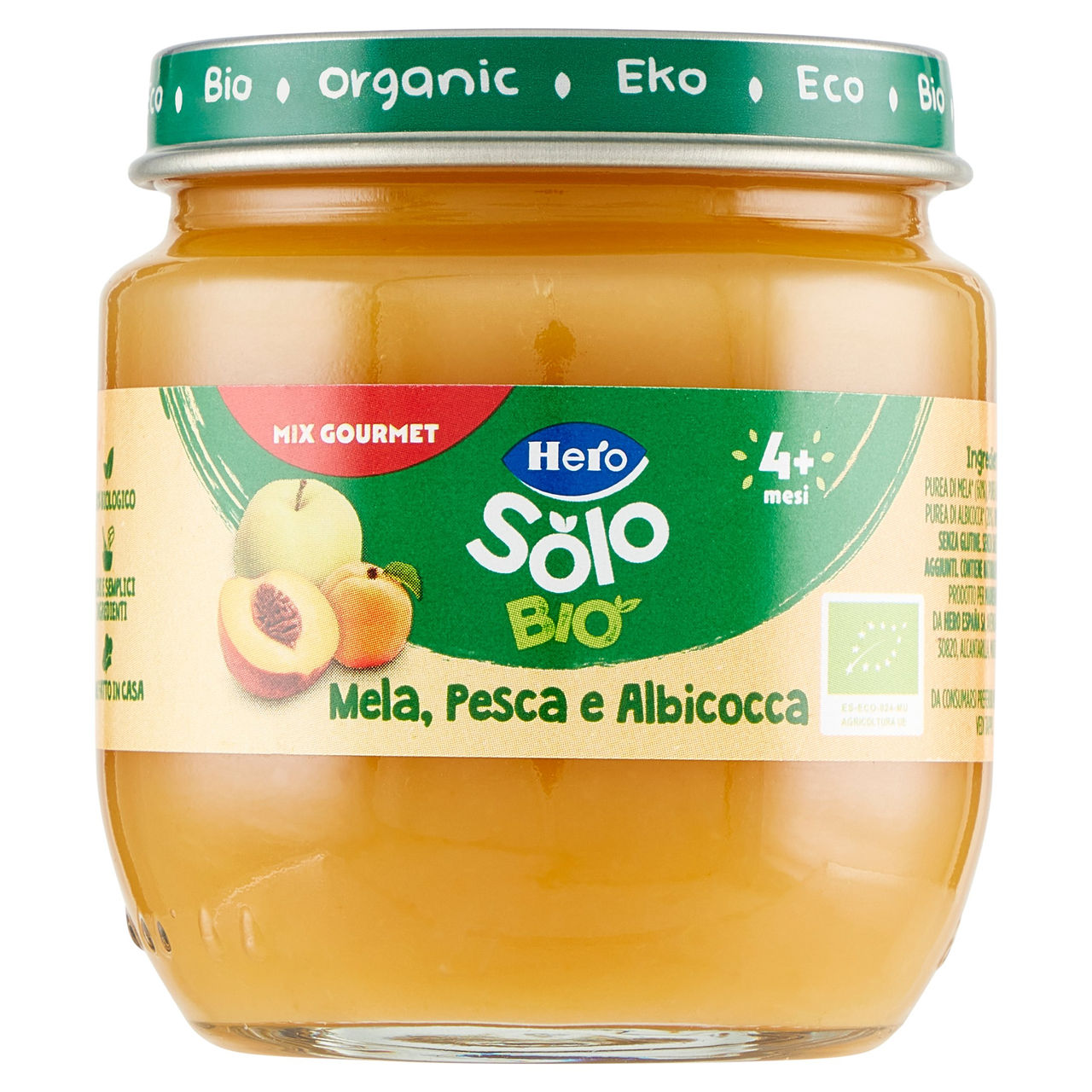 Hero Solo Bio Mela, Pesca e Albicocca 120 g