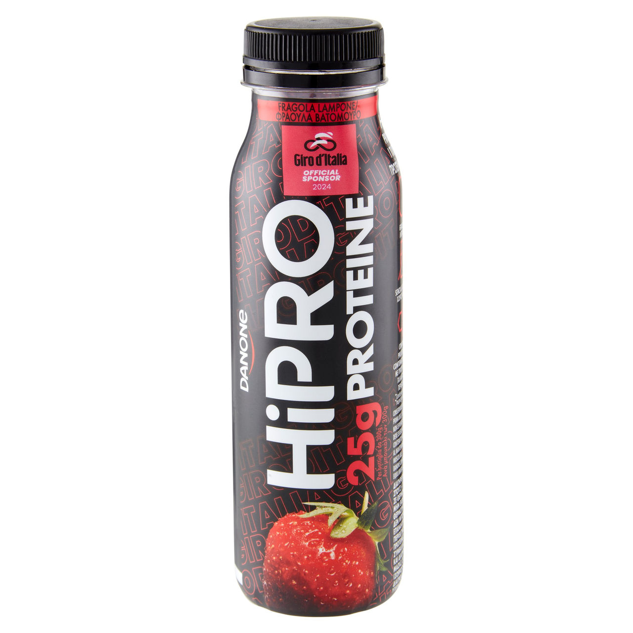 HiPRO Drink, 25g di Proteine, Senza Grassi, Fragola e Lampone, Edizione Giro d'Italia, 300ml