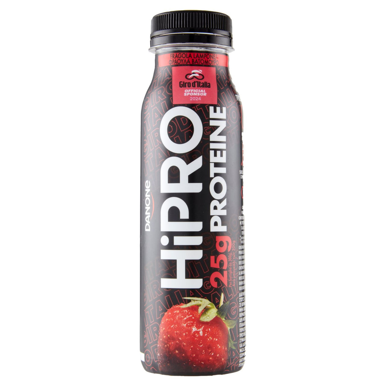 HiPRO Drink, 25g di Proteine, Senza Grassi, Fragola e Lampone, Edizione Giro d'Italia, 300ml