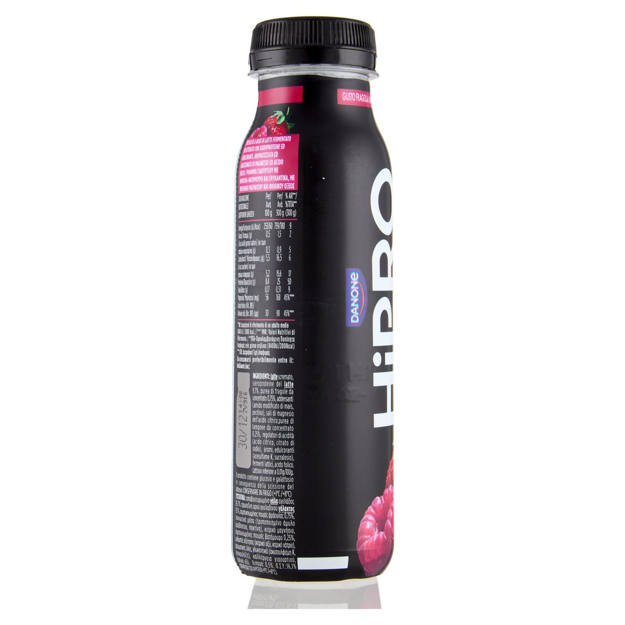 HiPRO Drink Fragola Lampone,25g Proteine,0% grassi,con Magnesio&Vit B9, senza lattosio, 300g