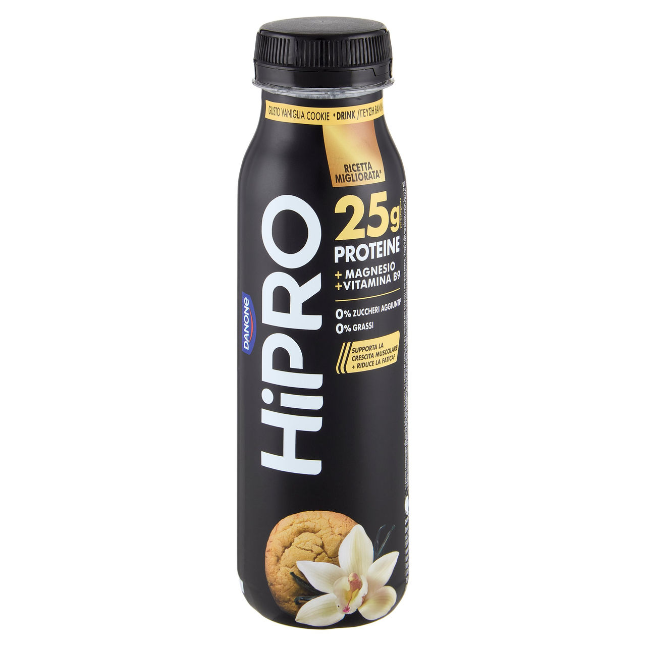 HiPRO Drink Vaniglia Cookie,25g Proteine,0% grassi,con Magnesio&Vit B9, senza lattosio, 300g