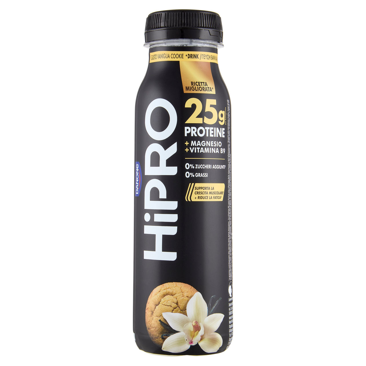 HiPRO Drink Vaniglia Cookie,25g Proteine,0% grassi,con Magnesio&Vit B9, senza lattosio, 300g