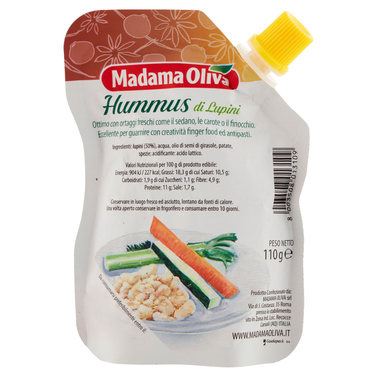 Hummus di lupini Madama Oliva  conf. da 110 g
