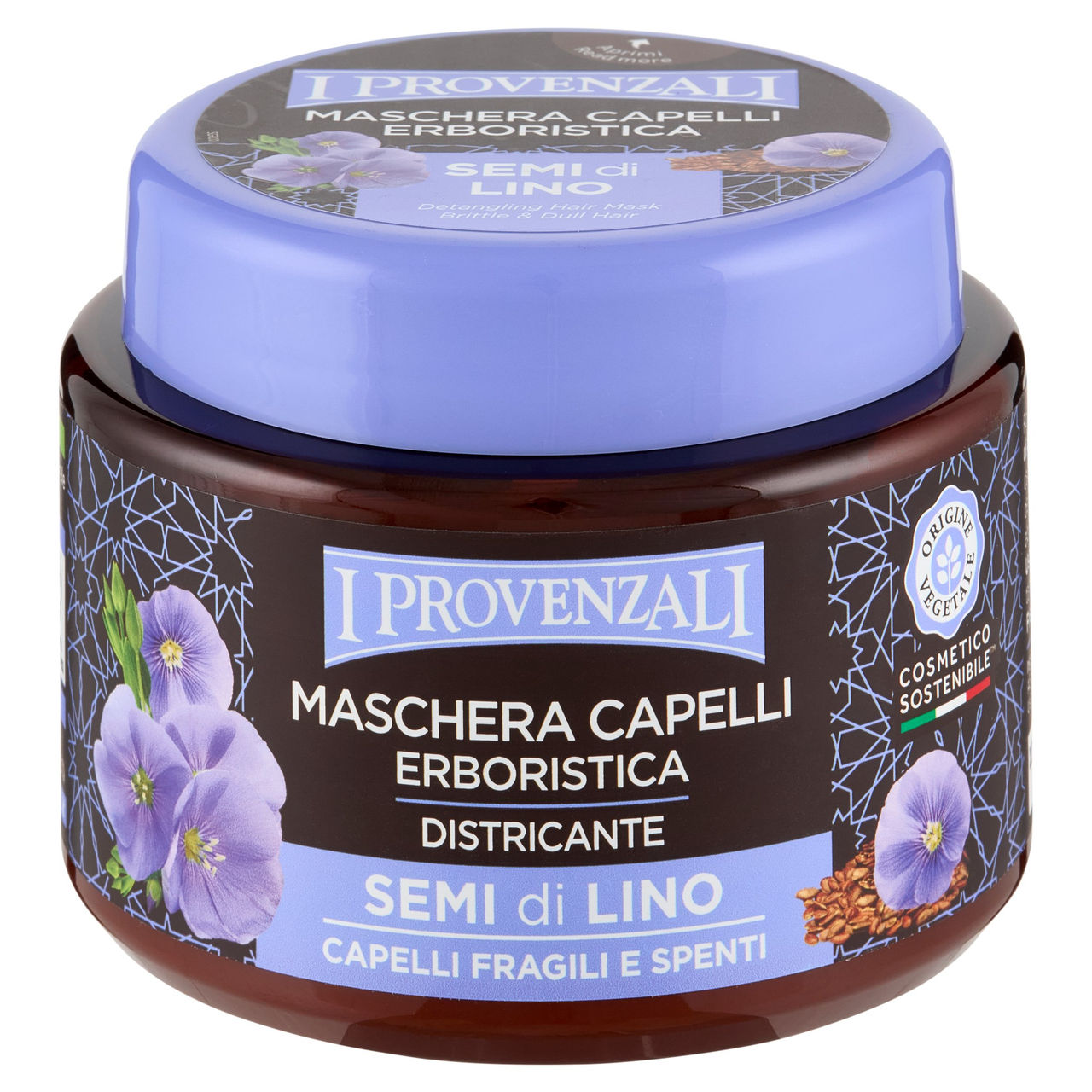 I Provenzali Maschera Capelli Erboristica Districante Semi di Lino Capelli Fragili e Spenti 200 mL