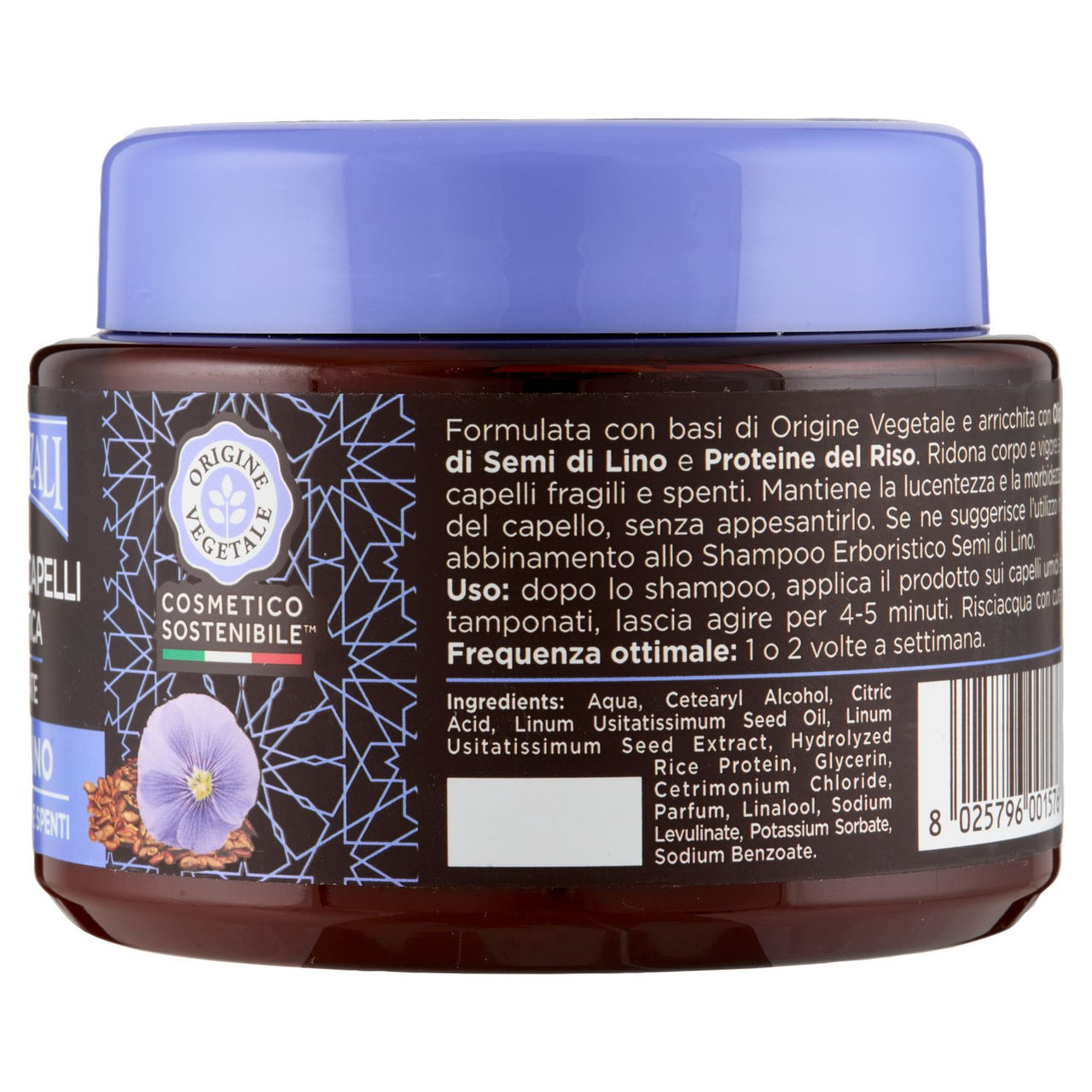 I Provenzali Maschera Capelli Erboristica Districante Semi di Lino Capelli Fragili e Spenti 200 mL