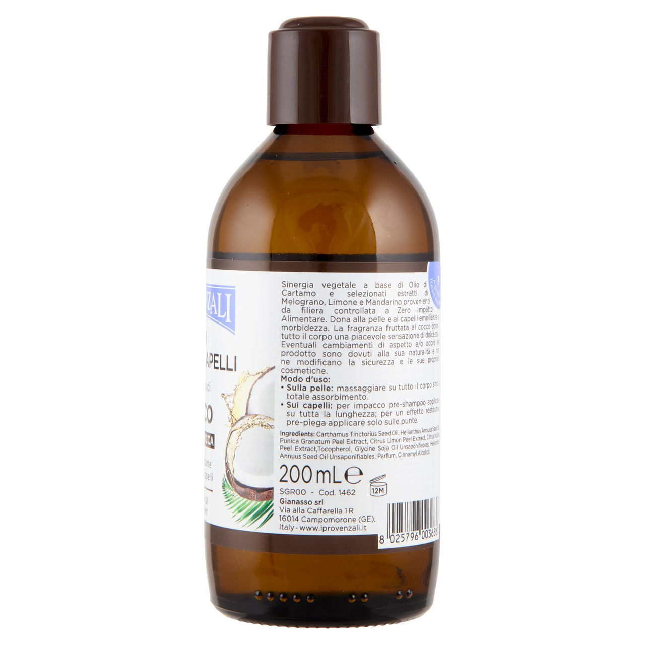 I Provenzali Olio Corpo & Capelli al profumo di Cocco Formula Ricca 200 mL