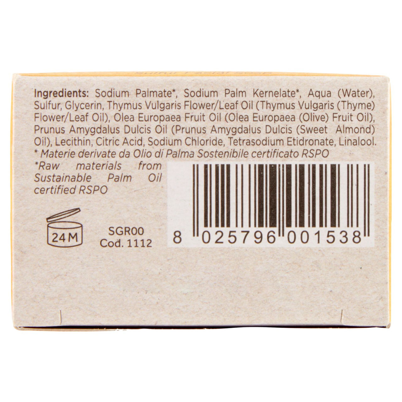 I Provenzali Saponetta Vegetale Zolfo Purificante 100 g