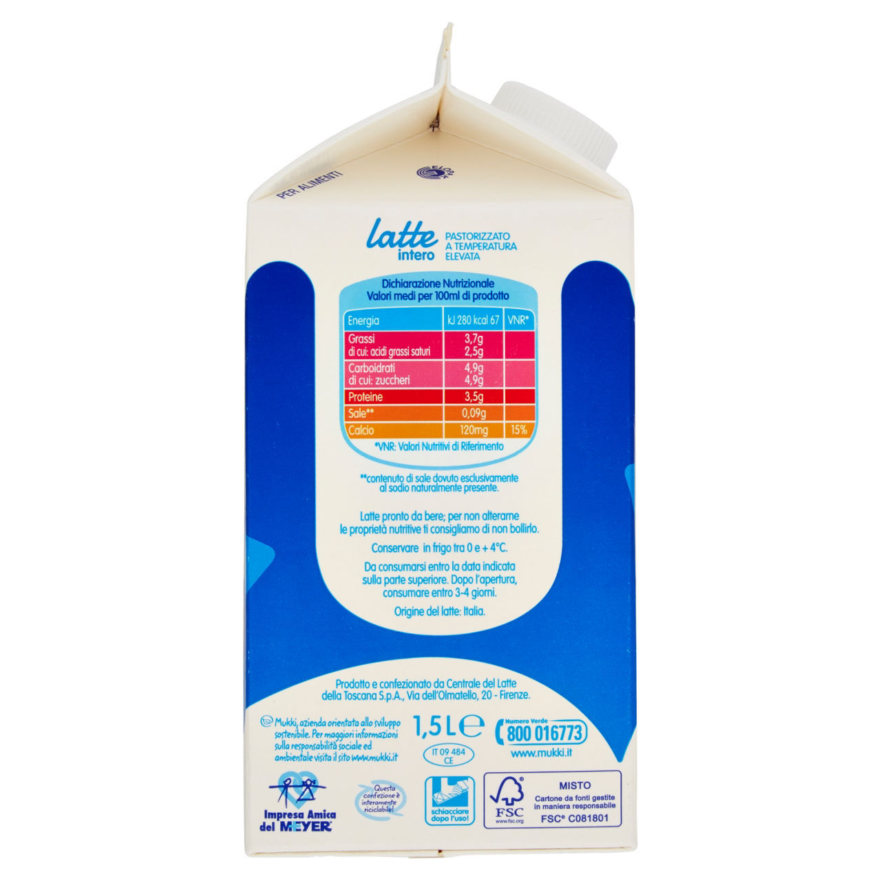Il Latte PiùDì Mukki intero 1,5 l