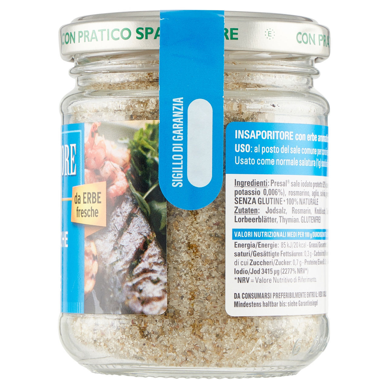 Insaporitore con sale iodato Caber l'azzurro 160 g